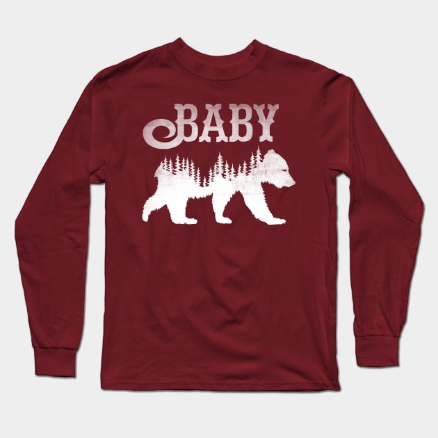 Baby Bear (White) Long Sleeve T-Shirt by HammerApparel